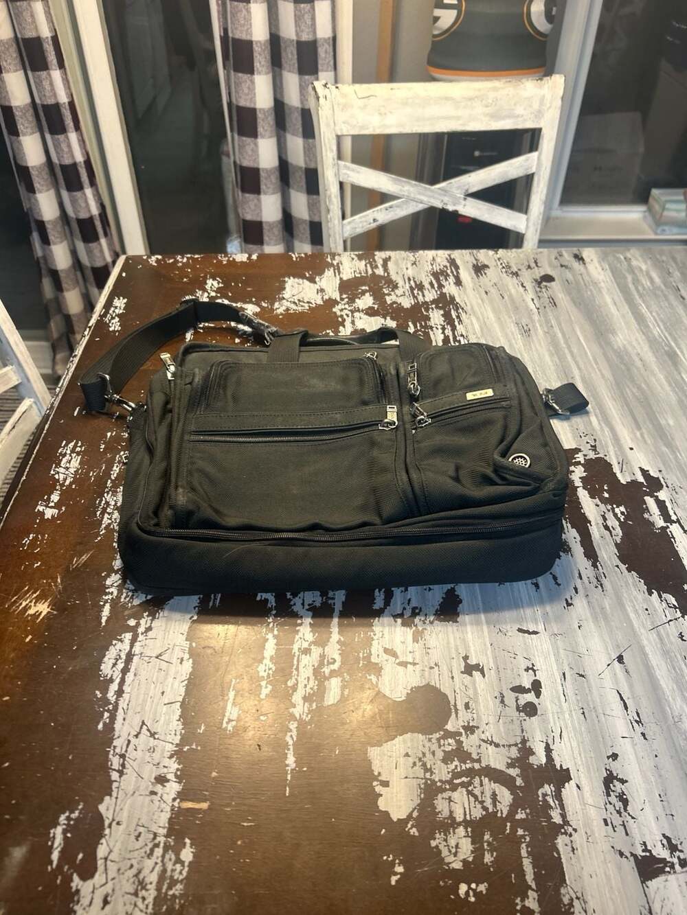 Tumi Alpha Expandable Organizer Laptop Briefcase 26031D4 Black Ballistic Nylon